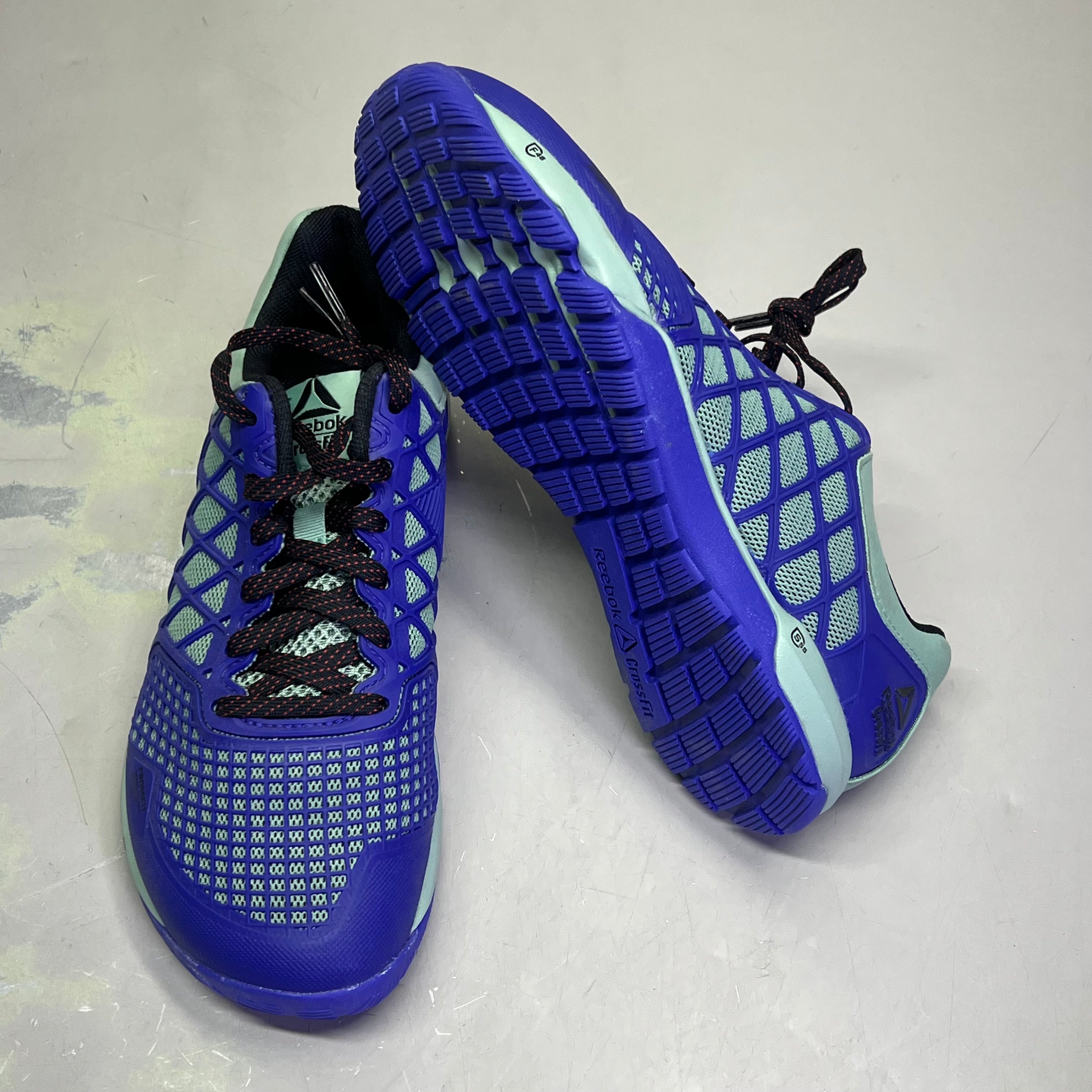 REEBOK Athletic Training Shoes Crossfit CF74 Duracage Women's Sz 7 Purple/Teal